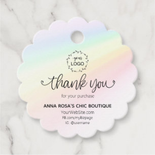 *~* Branding Business Rainbow Herzlichen Dank Geschenkanhänger
