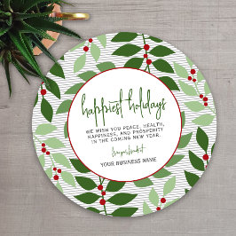 Branding für Unternehmen - Graues grünes botanisch Feiertagskarte