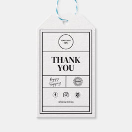 Branding individuell gestaltbare Logos Vielen Dank Geschenkanhänger