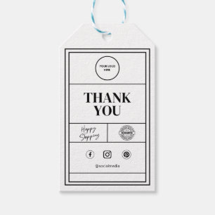 Branding individuell gestaltbare Logos Vielen Dank Geschenkanhänger