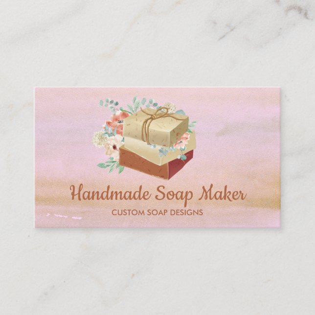 Branding mit Seife Handmade BathTub Bio Kosmetik Visitenkarte (Vorderseite)