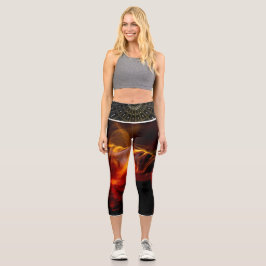 Brandkappen, Hochwaisted-Capris Capri Leggings