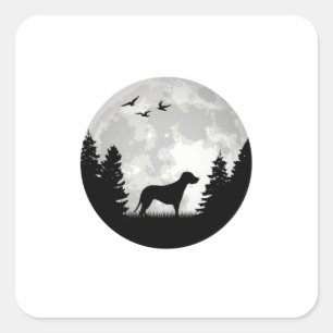 Brandlbracke Moon Bracke Dog Hunting Quadratischer Aufkleber