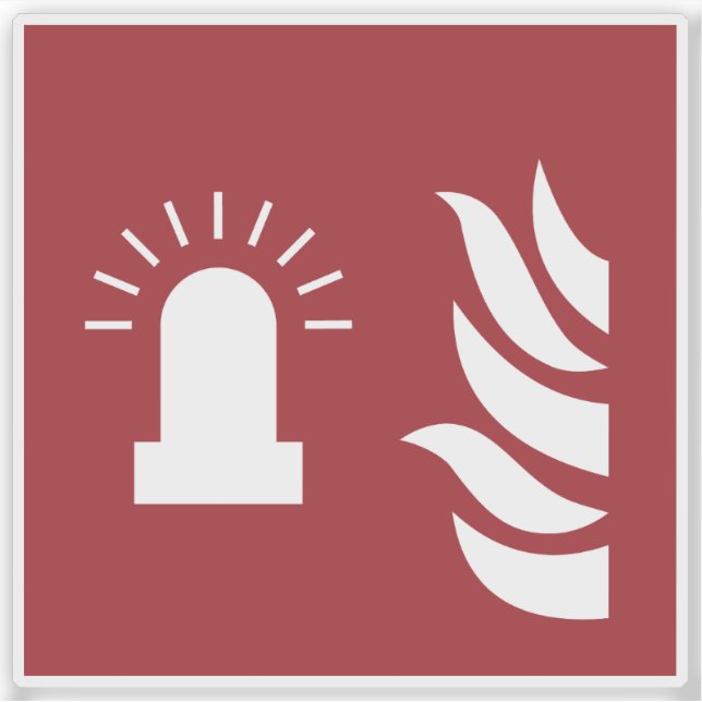 Brandmelder-Lichtsicherheitszeichen Aufkleber (Vorderseite)