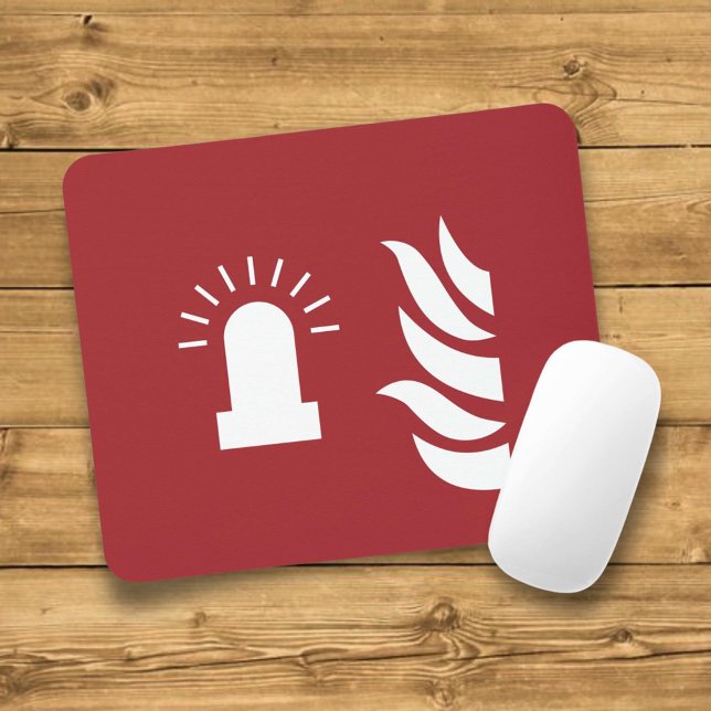 Brandmelder-Lichtsicherheitszeichen Mousepad (Von Creator hochgeladen)