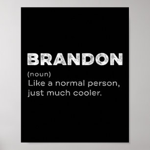 Brandon Definition Personalisierter Name Lustiger Poster