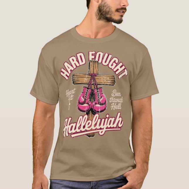 Brandon Hard Fought Hallelujah Lob Jesus Foto T-Shirt (Vorderseite)