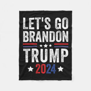 Brandon Trump 2024 - Anti-Liberal-USA-Flag Fleecedecke