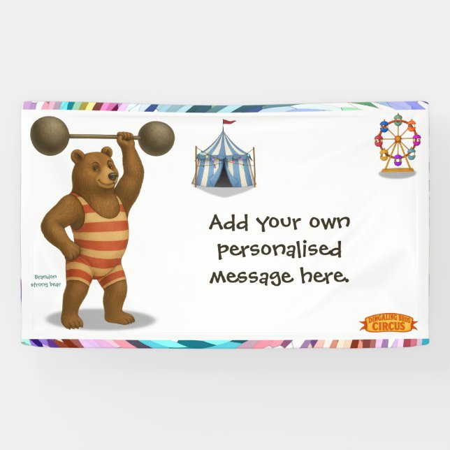 Brandon, Zirkus starker Bär Banner (Horizontal)