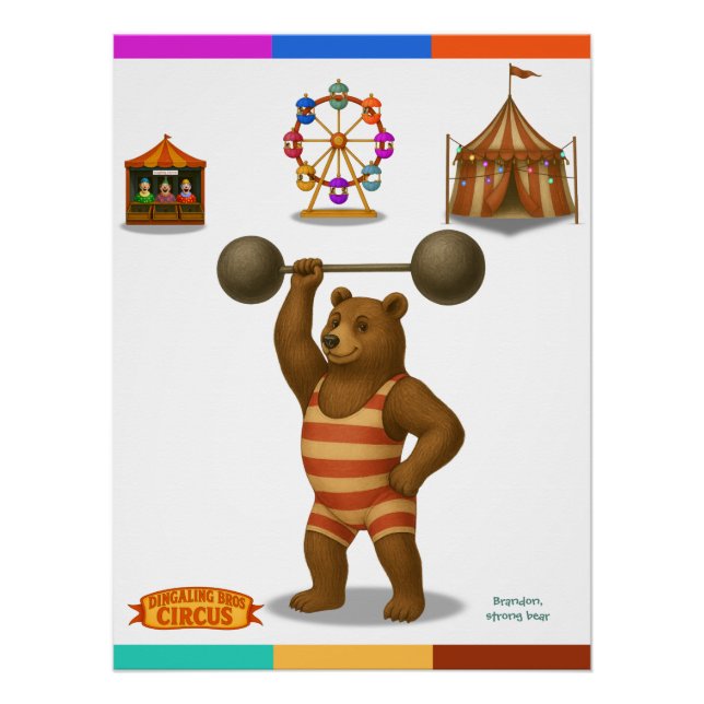 Brandon, Zirkus starker Bär Poster (Vorderseite)