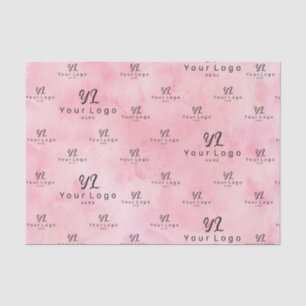 Brandrosa Wasserfarben-Logo - Business-Verpackung  Seidenpapier
