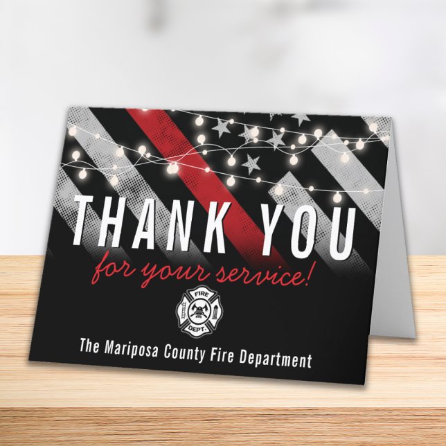 Brandschutzabteilung - Erste Reaktion Dankeskarte (Say thank you with this thank you card that is perfect for firefighters or fire department employees)