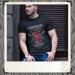 Brandschutzbehörde Hydrant USA Flag T-Shirt