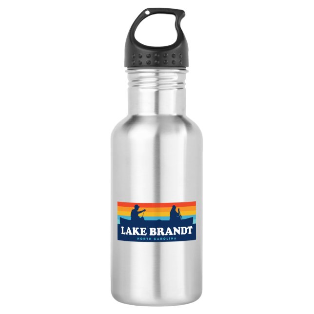 Brandt-Nord-Carolina-Kanu Edelstahlflasche (Vorderseite)