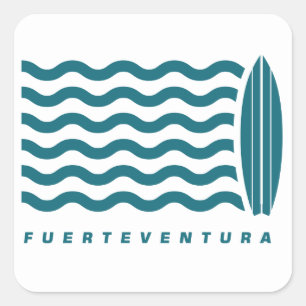 Brandung Fuerteventura Quadratischer Aufkleber