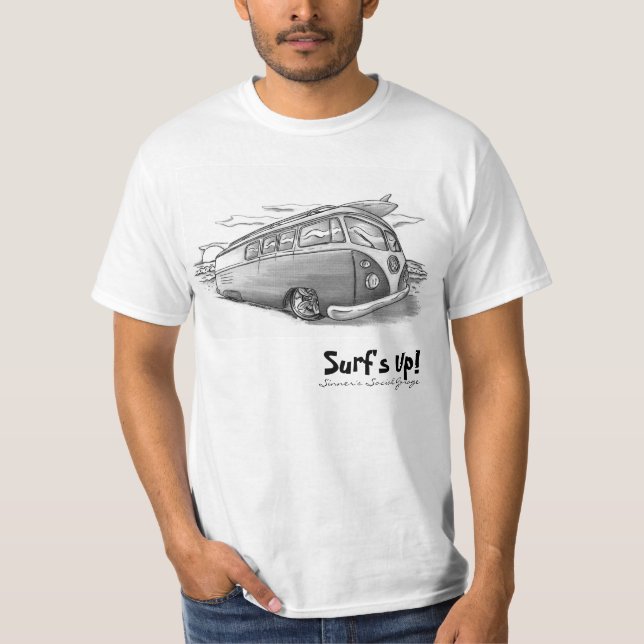 Brandung herauf V-Tollpatsch! T-Shirt (Vorderseite)