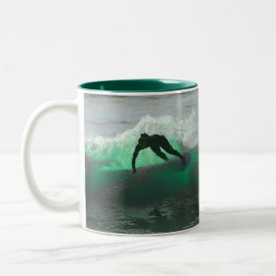 Brandung oben! zweifarbige tasse