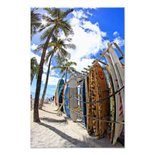 Brandung u. Sun Waikiki Fotodruck