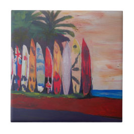 Brandungs-Brett-Zaun-Wand an der Küste Fliese