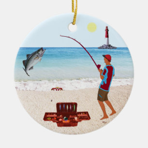 Brandungs-Fischen Keramik Ornament