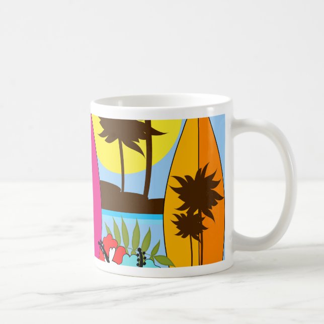 Brandungs-Geschäfts-surfende Kaffeetasse (Rechts)