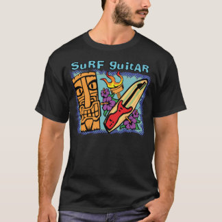 Brandungs-Gitarre: Tiki w/Torch und Hibiskus T-Shirt