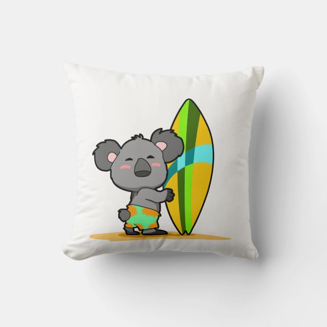 Brandungs-Koala-Bärn-Kissen Kissen (Vorderseite)