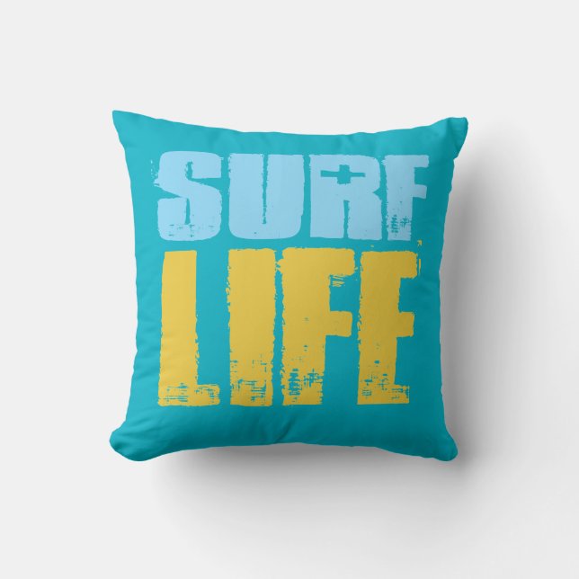 Brandungs-Leben-Strand-Surfer-Art Kissen (Vorderseite)
