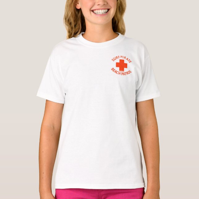 Brandungs-Piraten-Strand-Patrouille T-Shirt (Vorderseite)