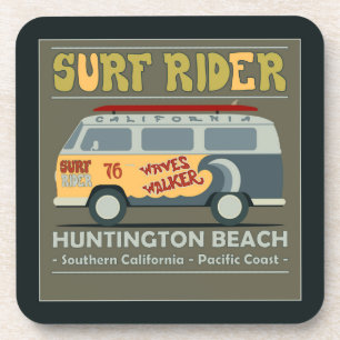 Brandungs-Reiter-Huntington Beach Plakat Untersetzer