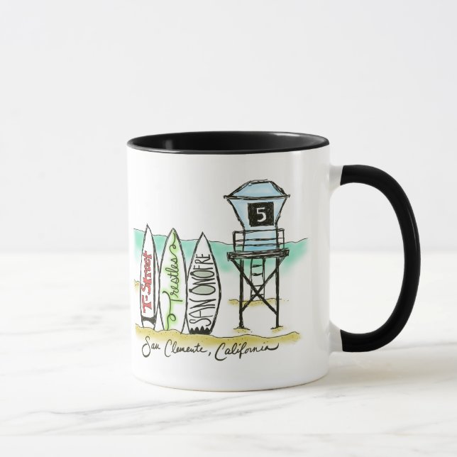 Brandungs-San- Clementekaffee-Tasse Tasse (Rechts)