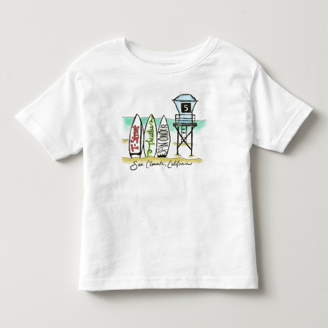 Brandungs-San- Clementekleinkind-Shirt Kleinkind T-shirt (Vorderseite)