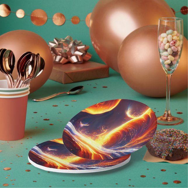 Brandwasserraum Pappteller (Multi)