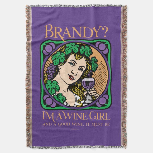 Brandy (Ich bin ein Weintrinker-Mädchen) Decke (Vorderseite Vertikal)