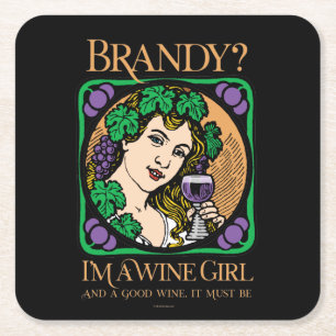 Brandy (Ich bin ein Weintrinker) Rechteckiger Pappuntersetzer