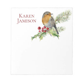 Brandzweig, Holly Berries, Holly Blätter, Vogel Notizblock