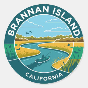 Brannan Island State Recreation Area Kalifornien Runder Aufkleber