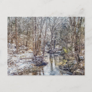 Branson Fall Creek Winter Schneelandschaft Danke Postkarte