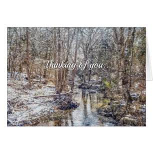 Branson Fall Creek Winter Snow Painterly TOP Card