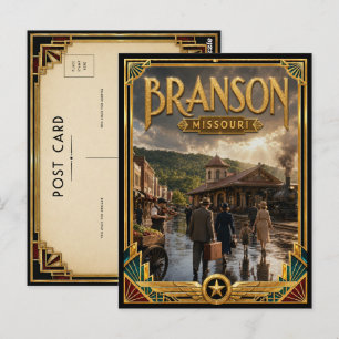 Branson Missouri Vintage Art Deco Goldenes Zeitalt Postkarte
