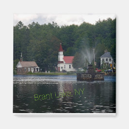 Brant Lake NY Fountain Magnet