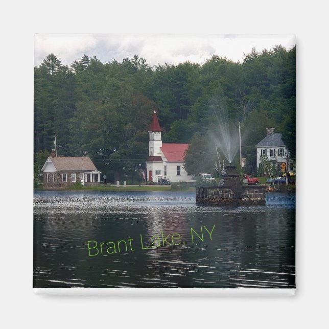 Brant Lake NY Fountain Magnet (Vorne)