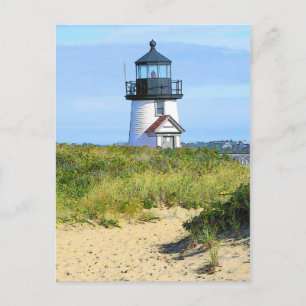 Brant Point Leuchtturm - VINTAGE-LOOK Postkarte