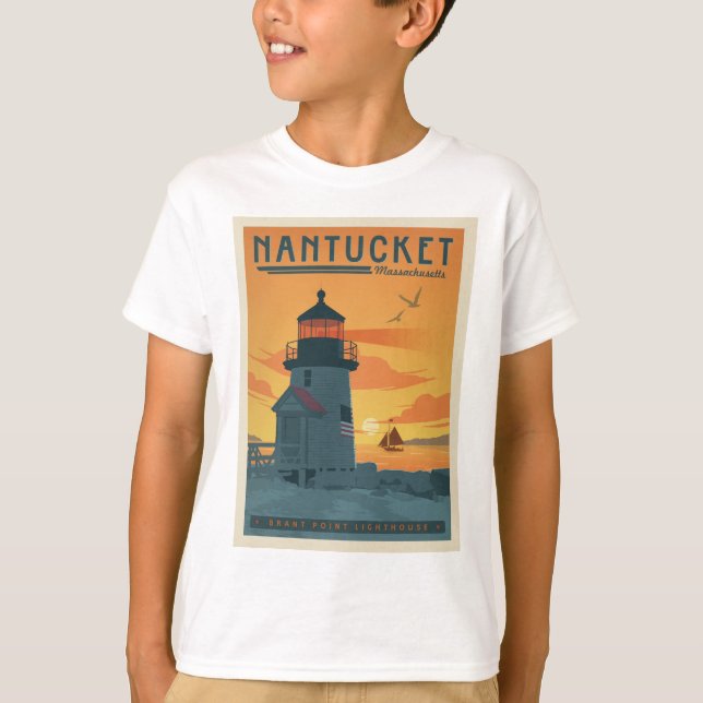 Brant Point Lighthouse | Nantucket MA T-Shirt (Vorderseite)
