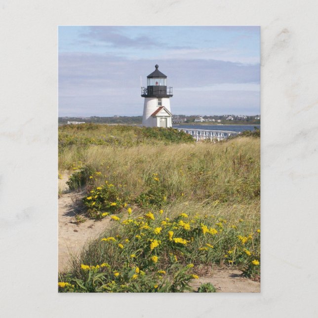Brant Point Lighthouse Postkarte (Vorderseite)