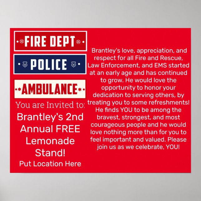 Brantleys Feuerpolizei Poster (Vorne)