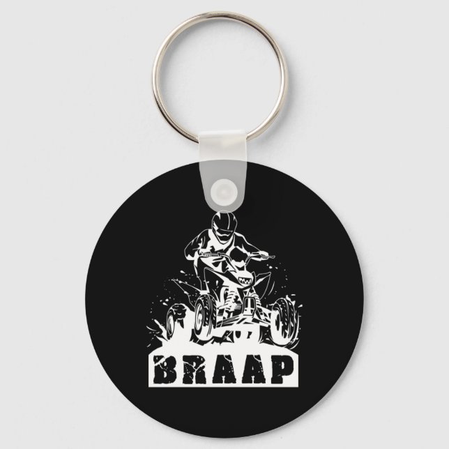 Brap Quad Racing Extreme Sports ATV Rider Geschenk Schlüsselanhänger (Vorderseite)