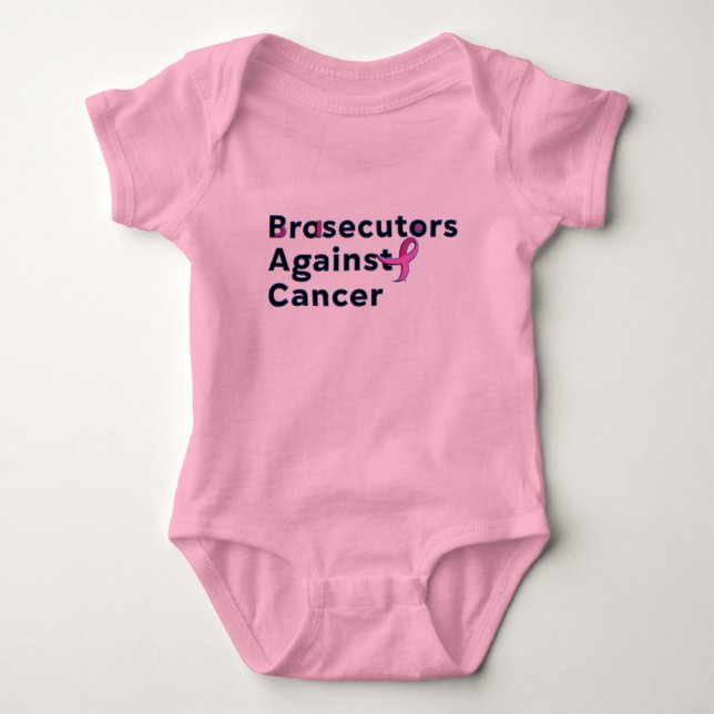 Brasecutors against Cancer - Baby One Piece Baby Strampler (Vorderseite)
