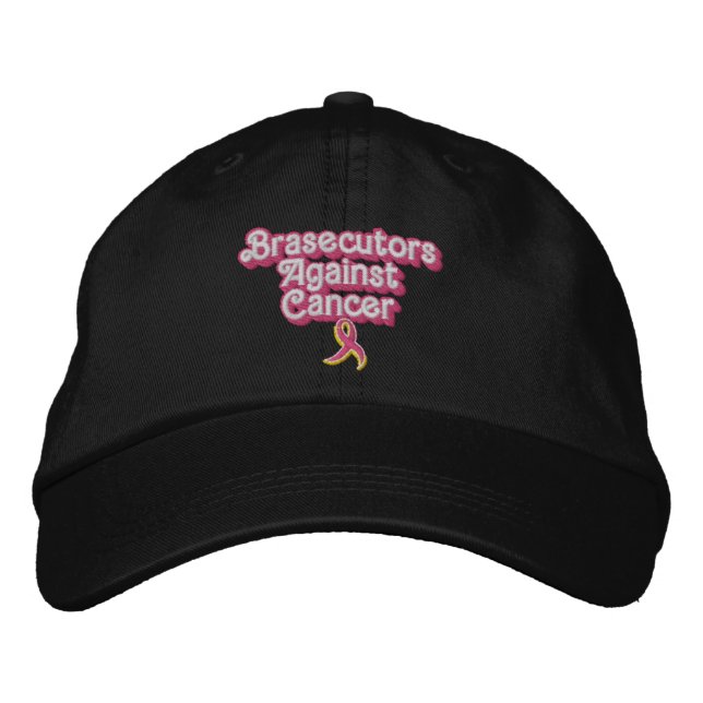 Brasecutors gegen Krebshut Bestickte Baseballkappe (Vorderseite)