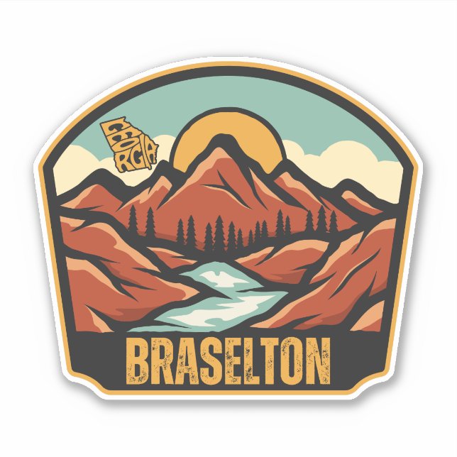 Braselton, Georgia Aufkleber (Vorderseite)